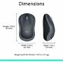 Imagen de LOGITECH - WIRELESS MOUSE M185 SWIFT GREY 2.4GHZ 4PK TERRA