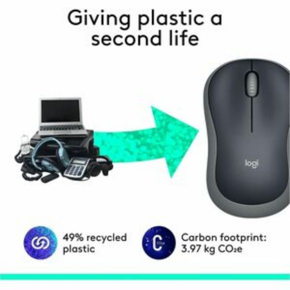 Imagen de LOGITECH - WIRELESS MOUSE M185 SWIFT GREY 2.4GHZ 4PK TERRA