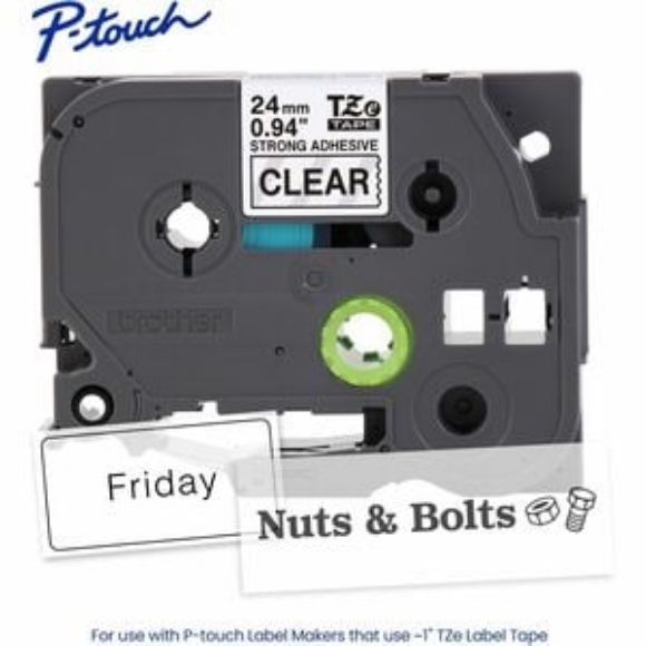 Imagen de BROTHER - CINTA NEGRO SOBRE TRANSPARENTE 24MM X 8M