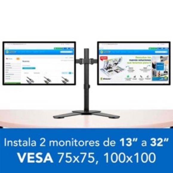Imagen de DATA COMPONENTS - SOPORTE 2 BRAZOS PARA MONITOR 1 3IN A 32IN SOBRE ESCRITORIO BROBOT