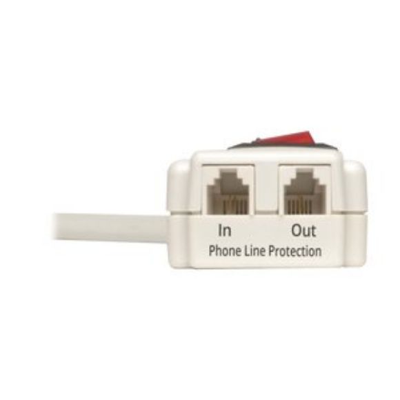 Imagen de EDIFIER - SUPRESOR DE PICOS TRIPP LITE 6 CONTACTOS 790J TEL/DSL 1.2M GRIS