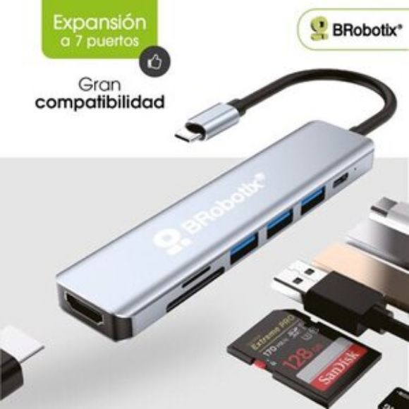 Imagen de DATA COMPONENTS - BROBOTIX DOCKING 7 EN 1 CONECT OR USB-C UN PUERTO USB TIPO C TRE