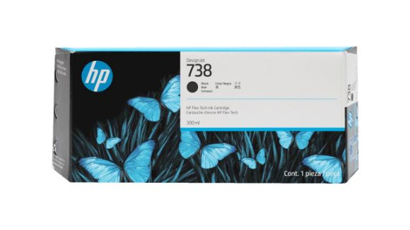 Imagen de HEWLETT PACKARD - HP 738 NEGRO 300ML TINTA AMPLIO FORMATO 498N8A