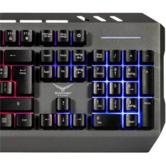 Imagen de NACEB - NACEB TECLADO METALICO MULTIMED CYBER STEEL NA-0966