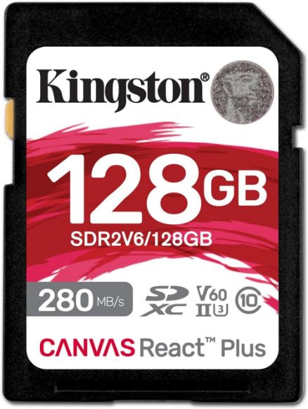 Imagen de KINGSTON - SDXC MEMORIA KINGSTON 128GB CANVAS REACT PLUS UHS-II 280R/100W