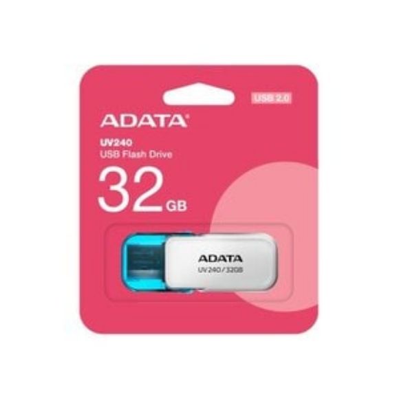 Imagen de PAQ. C/3 - ADATA - ADATA USB 32GB UV240 2.0 WHITE AUV240-32G-RWH