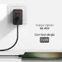 Imagen de DATA COMPONENTS - BROBOTIX CARGADOR GAN DE 45W DU AL UN PUERTO USB 3.0 Y UN PUERTO T