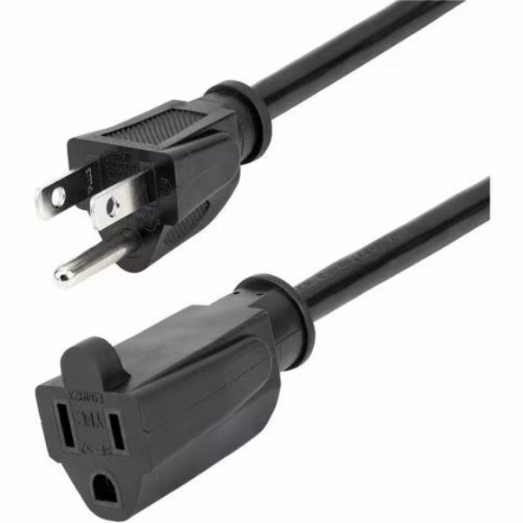 Imagen de PAQ. C/2 - STARTECH - CABLE EXTENSOR ALIMENTACION PC 1.8M NEMA 5-15R 5-15P MACHO HEMB.A