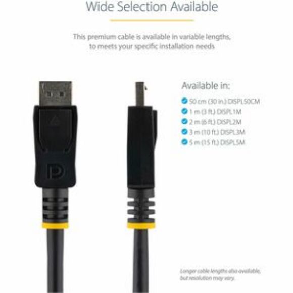 Imagen de STARTECH - CABLE DE 2M DISPLAYPORT 1.2 4K CON CIERRE DE SEGURIDAD DP