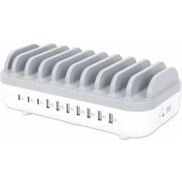 Imagen de IC - ESTACION DE CARGA 10 PTOS 7 USB 3 USB-C 120W