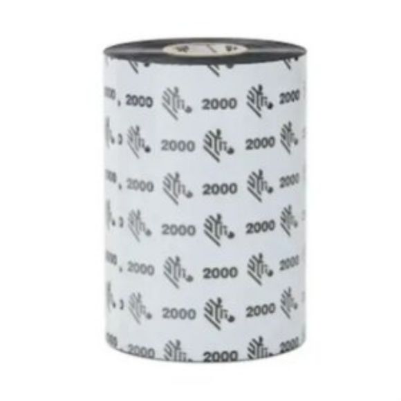 Imagen de PAQ. C/2 - ZEBRA - 1 ROLLO WAX RIBBON 60MMX450M 2.36INX147 2000 STANDARD 25MM 1IN C