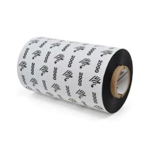 Imagen de PAQ. C/2 - ZEBRA - 1 ROLLO WAX RIBBON 110MMX300M 4.33INX98 2000 STANDARD 25MM 1IN CO