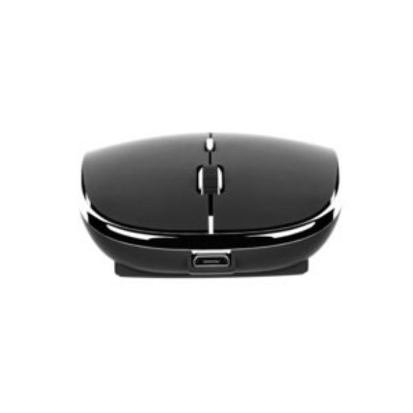 Imagen de TECHZONE - MOUSE RECARGABLE NEGRO CON CON EXCIN TIPO C Y USB A CON MOUSE PAD