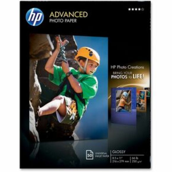 Imagen de HEWLETT PACKARD - PAPEL HP AVANZADO FOT BRILLANTE 50 HOJAS 8.5 X 11IN Q7853A