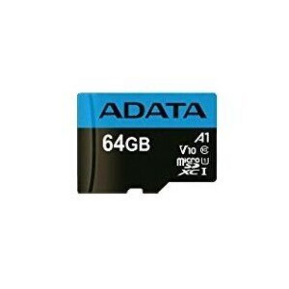 Imagen de ADATA - ADATA MICROSD PREMIER 64GB CLASS10-RETAIL A1 ADAPTER AZUL AUSD