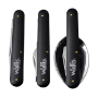 Imagen de WALLIS - CUBIERTO PLEGABLE, 3 PIEZAS, 9 CM CERRADO, MANGO ALUMINIO NEGRO, CON FUNDA