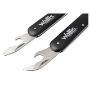 Imagen de WALLIS - CUBIERTO PLEGABLE, 3 PIEZAS, 9 CM CERRADO, MANGO ALUMINIO NEGRO, CON FUNDA