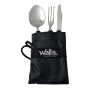 Imagen de WALLIS - CUBIERTO PLEGABLE, 3 PIEZAS, 9 CM CERRADO, MANGO ALUMINIO NEGRO, CON FUNDA