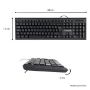 Imagen de PAQ. C/2 - TECHZONE - TECHZONE STANDARD WIRED KEYBOARD WITH USB CONNECTION