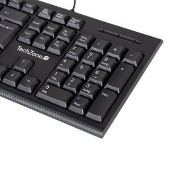 Imagen de PAQ. C/2 - TECHZONE - TECHZONE STANDARD WIRED KEYBOARD WITH USB CONNECTION