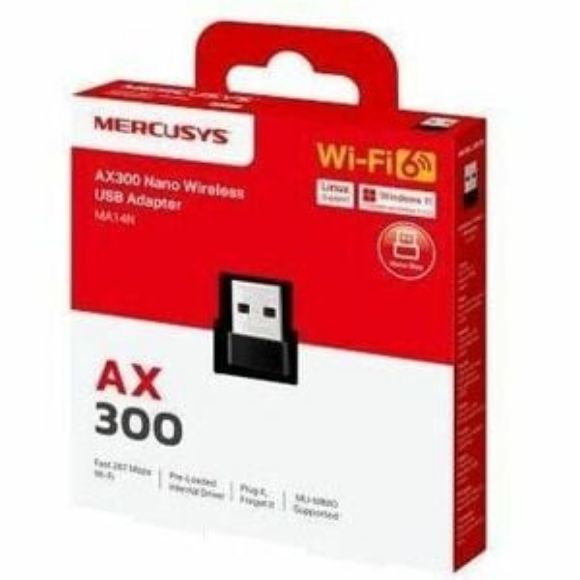 Imagen de PAQ. C/2 - TP-LINK - MERCUSYS AX300 NANO WIRELESS USB ADAPTER