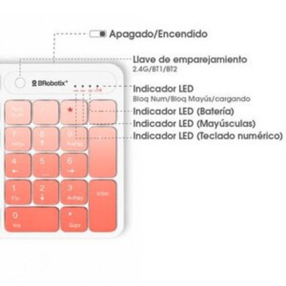 Imagen de DATA COMPONENTS - TECLADO Y RATN RECARGABLE INALMBRICO EN ESPAOL MODEL