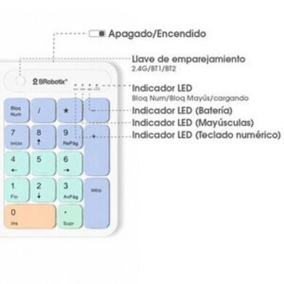 Imagen de DATA COMPONENTS - TECLADO Y RATN RECARGABLE INALMBRICO EN ESPAOL MODEL