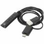 Imagen de PAQ. C/2 - IC - CONVERTIDOR USB 2.0 USB-C A TA RJETA SONIDO 3.5 MM CABLE CON CONT