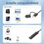 Imagen de PAQ. C/2 - IC - CONVERTIDOR USB 2.0 USB-C A TA RJETA SONIDO 3.5 MM CABLE CON CONT