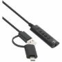 Imagen de PAQ. C/2 - IC - CONVERTIDOR USB 2.0 USB-C A TA RJETA SONIDO 3.5 MM CABLE CON CONT