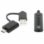 Imagen de PAQ. C/2 - IC - CONVERTIDOR USB 2.0 USB-C A TA RJETA SONIDO 3.5 MM CABLE CON CONT