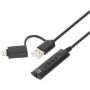 Imagen de PAQ. C/2 - IC - CONVERTIDOR USB 2.0 USB-C A TA RJETA SONIDO 3.5 MM CABLE CON CONT