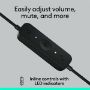 Imagen de LOGITECH - LOGITECH H570E HEADSET MONO WIRED WITH USB-C CONNECTION