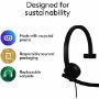 Imagen de LOGITECH - LOGITECH H570E HEADSET MONO WIRED WITH USB-C CONNECTION