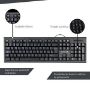 Imagen de PAQ. C/2 - TECHZONE - TECHZONE STANDARD WIRED KEYBOARD WITH USB CONNECTION