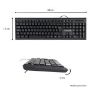 Imagen de PAQ. C/2 - TECHZONE - TECHZONE STANDARD WIRED KEYBOARD WITH USB CONNECTION
