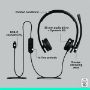 Imagen de LOGITECH - LOGITECH H570E HEADSET STEREO USB-C CONNECTION WITH NOISE-CANCELI