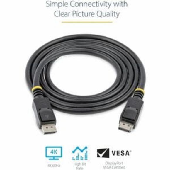 Imagen de STARTECH - CABLE DE 3M DISPLAYPORT 1.2 4K CON CIERRE DE SEGURIDAD DP