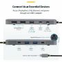 Imagen de STARTECH - ADAPTADOR MULTIPUERTOS USB-C A DP DOBLE - 100W - 4K60 - GBE
