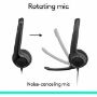 Imagen de LOGITECH - DIADEMA LOGITECH H390 USB-C BLACK ALAMBRICA CONTROL