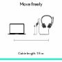 Imagen de LOGITECH - DIADEMA LOGITECH H390 USB-C BLACK ALAMBRICA CONTROL