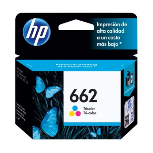 Imagen de HEWLETT PACKARD - TINTA TRI-COLOR HP 662 RENDIMIENTO 100PAGS.CZ104AL